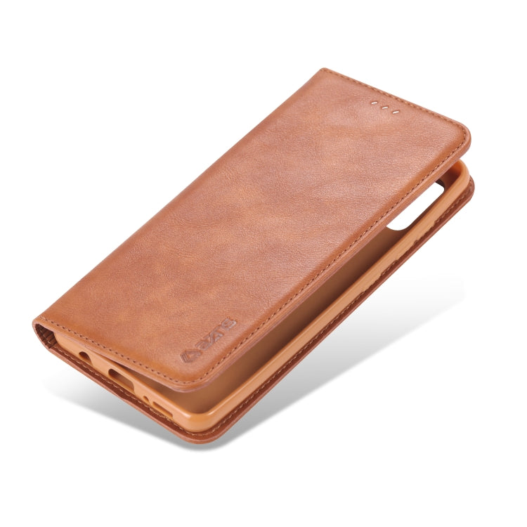 For Samsung Galaxy A51 AZNS Retro Texture Magnetic Horizontal Flip PU Leather Case with Holder & Card Slots & Photo Frame