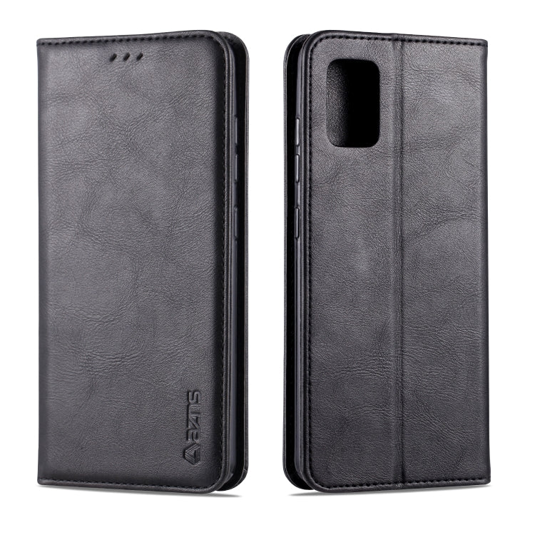 For Samsung Galaxy A71 AZNS Retro Texture Magnetic Horizontal Flip PU Leather Case with Holder & Card Slots & Photo Frame