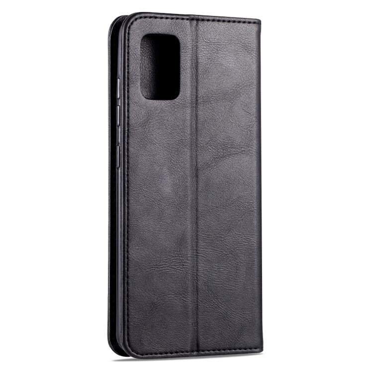 For Samsung Galaxy A71 AZNS Retro Texture Magnetic Horizontal Flip PU Leather Case with Holder & Card Slots & Photo Frame