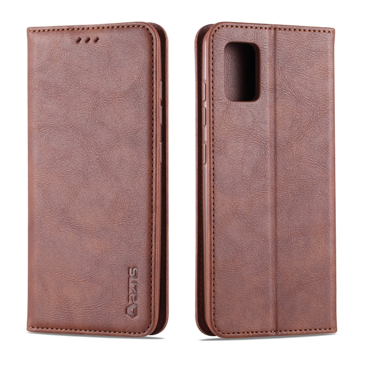 For Samsung Galaxy A71 AZNS Retro Texture Magnetic Horizontal Flip PU Leather Case with Holder & Card Slots & Photo Frame