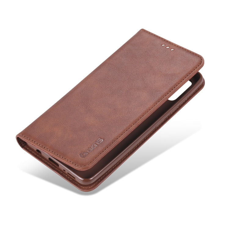For Samsung Galaxy A71 AZNS Retro Texture Magnetic Horizontal Flip PU Leather Case with Holder & Card Slots & Photo Frame