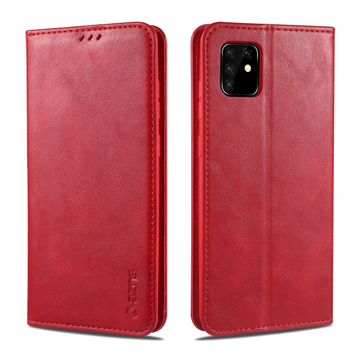 For Samsung Galaxy Note 10 Lite AZNS Retro Texture Magnetic Horizontal Flip PU Leather Case with Holder & Card Slots & Photo Frame