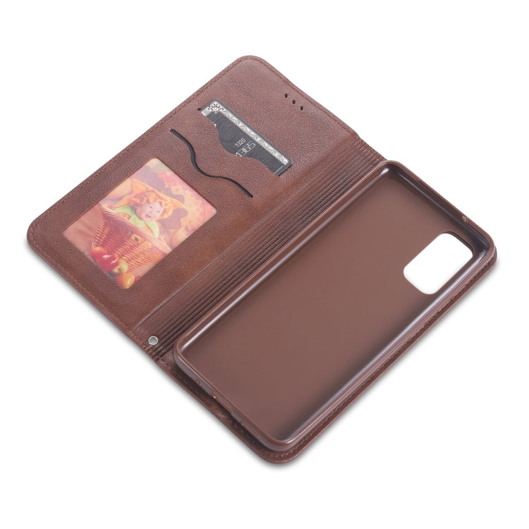 For Samsung Galaxy S20 AZNS Retro Texture Magnetic Horizontal Flip PU Leather Case with Holder & Card Slots & Photo Frame