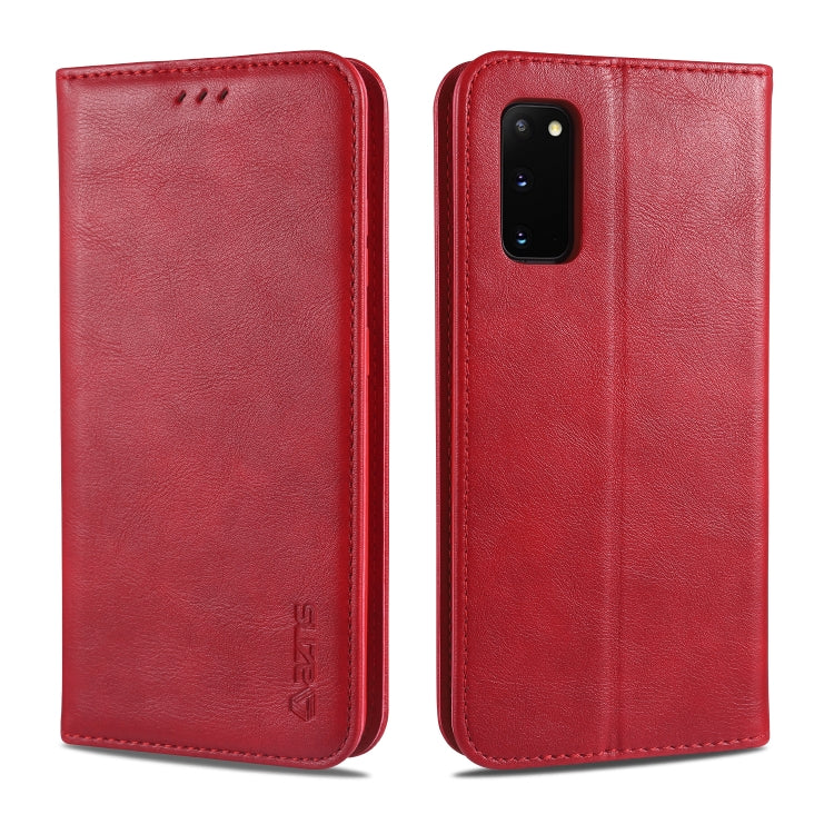 For Samsung Galaxy S20 AZNS Retro Texture Magnetic Horizontal Flip PU Leather Case with Holder & Card Slots & Photo Frame
