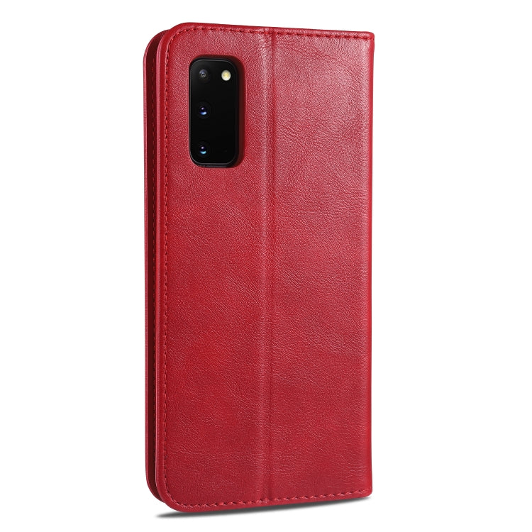 For Samsung Galaxy S20 AZNS Retro Texture Magnetic Horizontal Flip PU Leather Case with Holder & Card Slots & Photo Frame