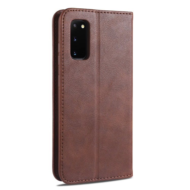 For Samsung Galaxy S20+ AZNS Retro Texture Magnetic Horizontal Flip PU Leather Case with Holder & Card Slots & Photo Frame