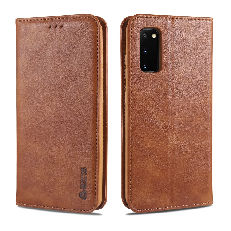 For Samsung Galaxy S20+ AZNS Retro Texture Magnetic Horizontal Flip PU Leather Case with Holder & Card Slots & Photo Frame