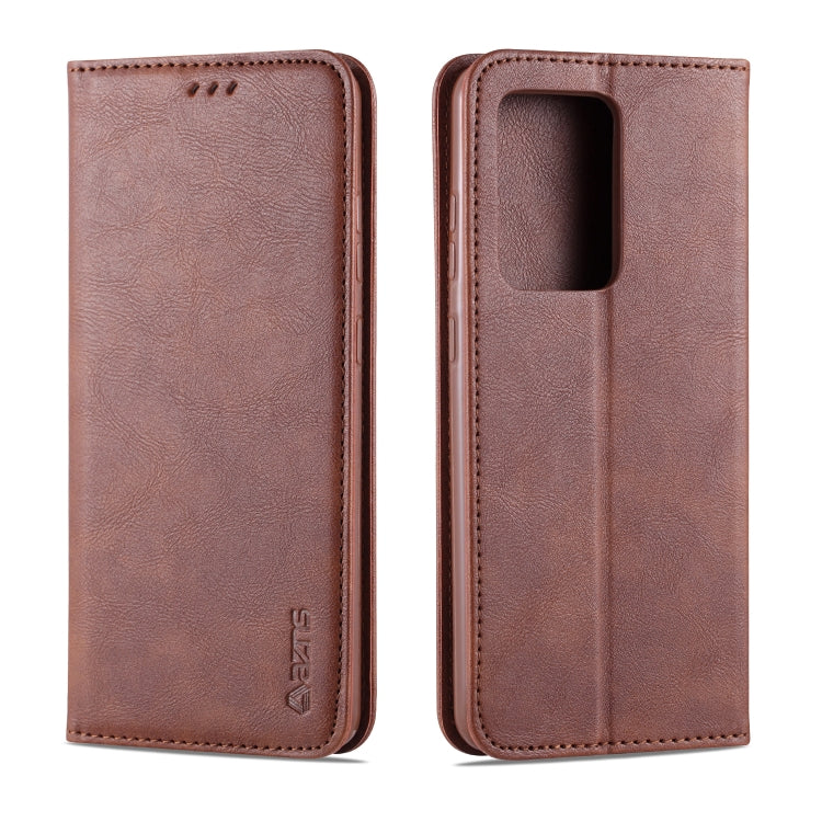 For Samsung Galaxy S20 Ultra AZNS Retro Texture Magnetic Horizontal Flip PU Leather Case with Holder & Card Slots & Photo Frame