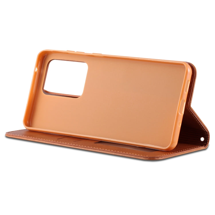For Samsung Galaxy S20 Ultra AZNS Retro Texture Magnetic Horizontal Flip PU Leather Case with Holder & Card Slots & Photo Frame