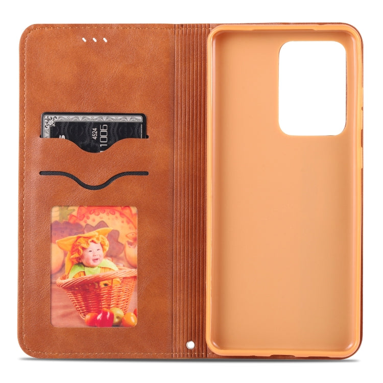 For Samsung Galaxy S20 Ultra AZNS Retro Texture Magnetic Horizontal Flip PU Leather Case with Holder & Card Slots & Photo Frame