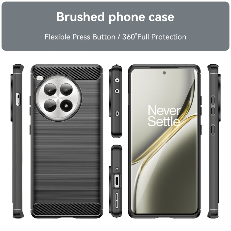 For OnePlus Ace 3 Pro Brushed Texture Carbon Fiber TPU Phone Case