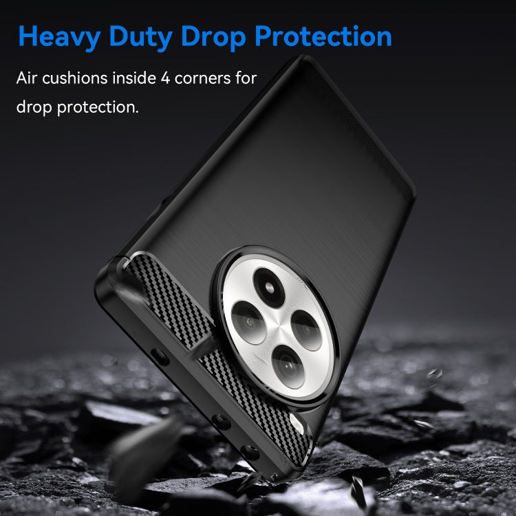 For OnePlus Ace 3 Pro Brushed Texture Carbon Fiber TPU Phone Case