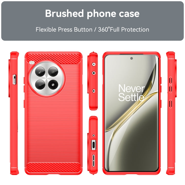For OnePlus Ace 3 Pro Brushed Texture Carbon Fiber TPU Phone Case
