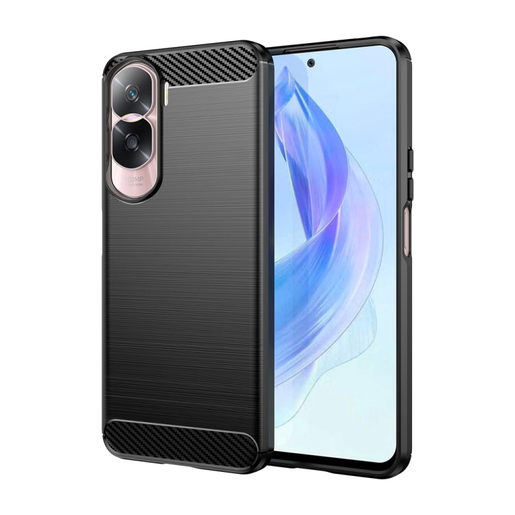 For Honor 90 Lite Brushed Texture Carbon Fiber TPU Phone Case