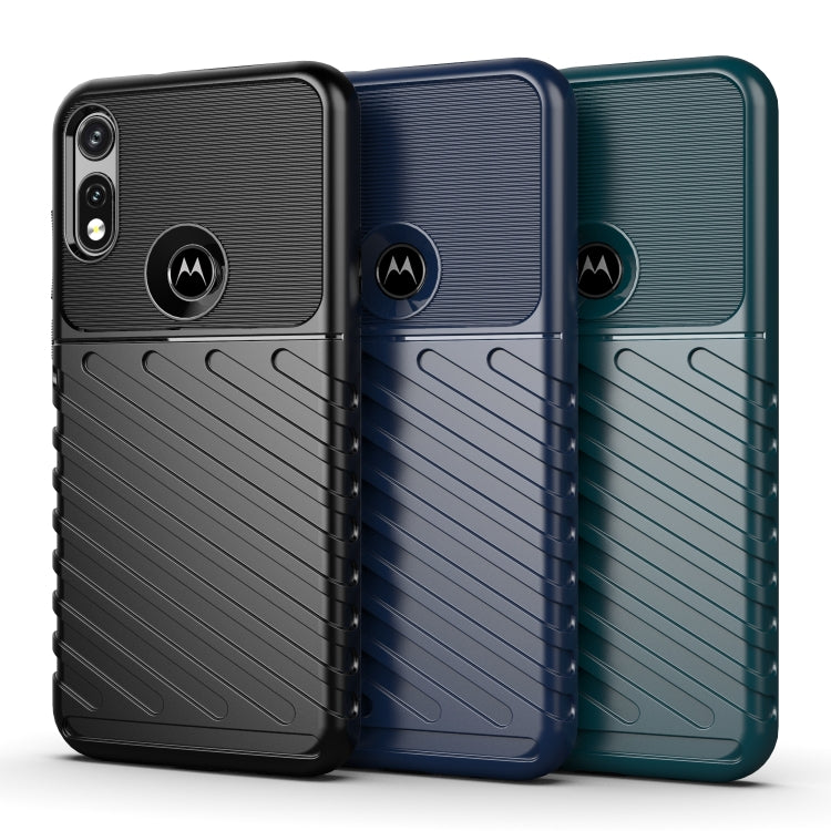 For Motorola Moto G8 Power Lite Thunderbolt Shockproof TPU Protective Soft Case(Black)