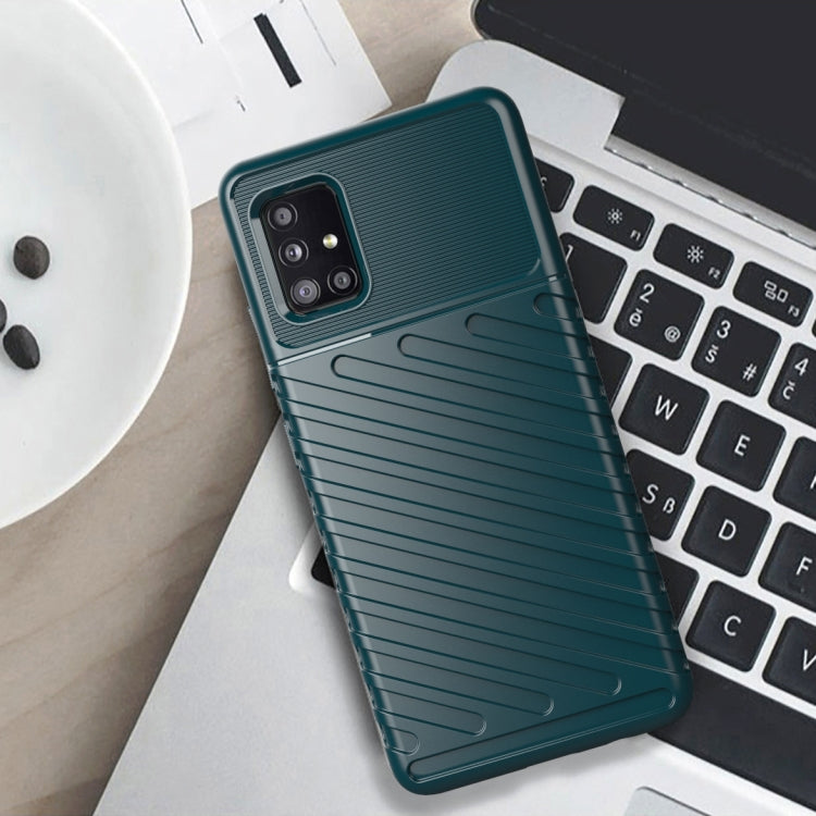 For Samsung Galaxy A51 5G Thunderbolt Shockproof TPU Protective Soft Case(Green)