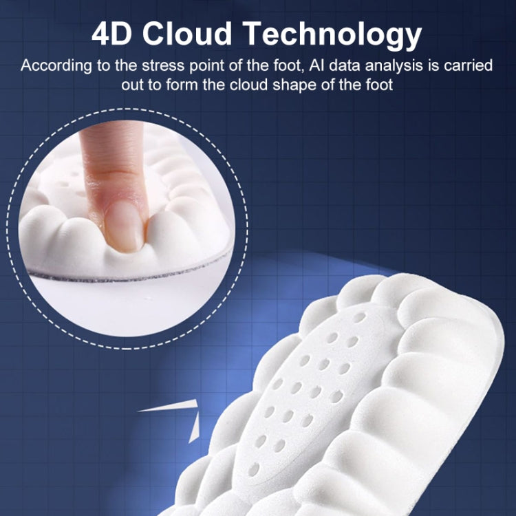 4D Latex High Elastic Shock-absorbing Antibacterial and Deodorant Insole, Random Color Delivery