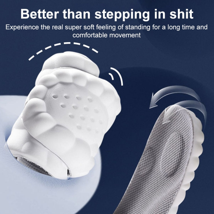 4D Latex High Elastic Shock-absorbing Antibacterial and Deodorant Insole, Random Color Delivery