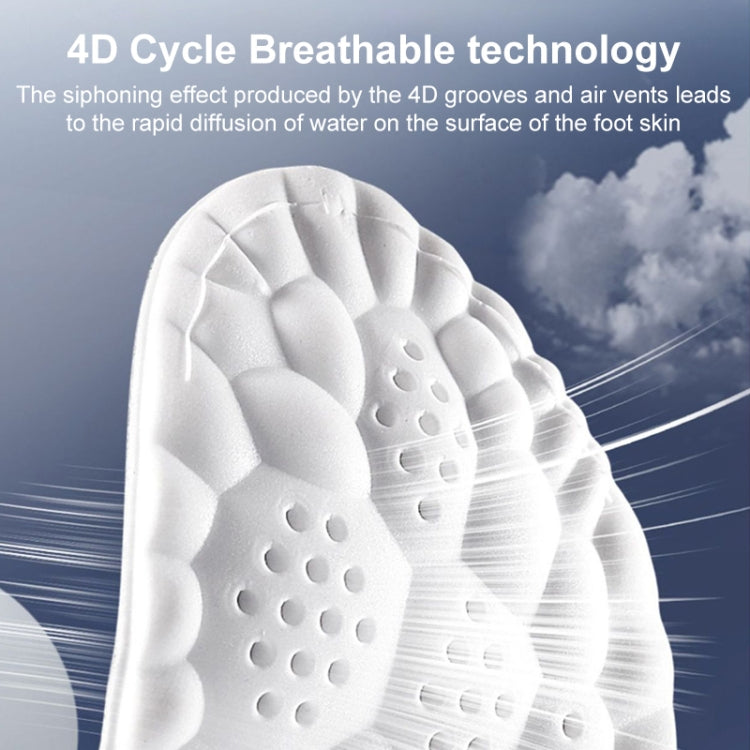 4D Latex High Elastic Shock-absorbing Antibacterial and Deodorant Insole, Random Color Delivery
