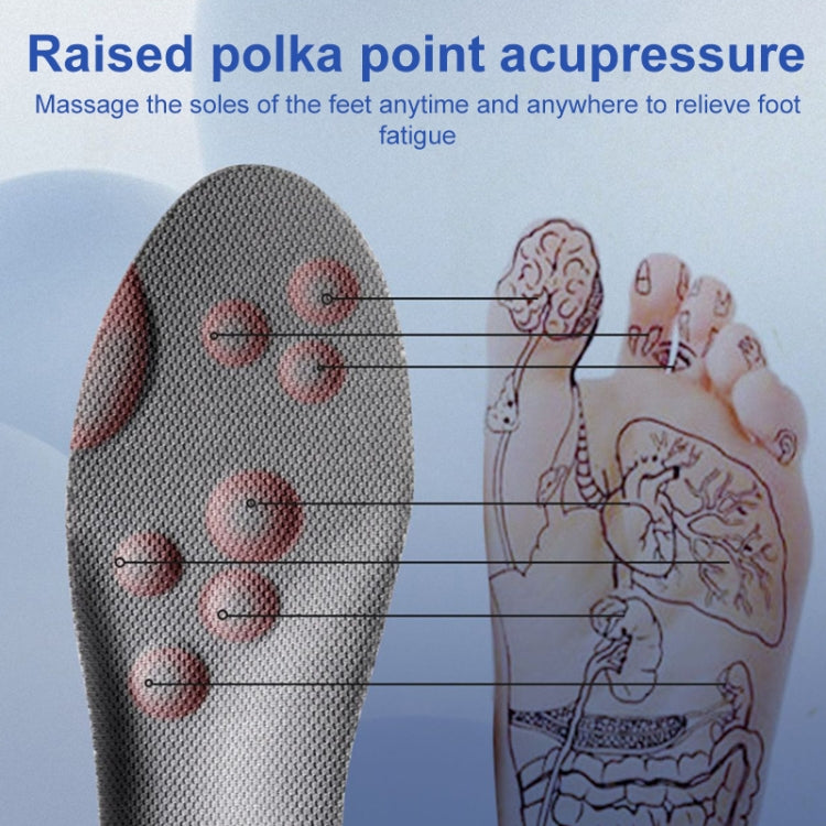 4D Latex High Elastic Shock-absorbing Antibacterial and Deodorant Insole, Random Color Delivery