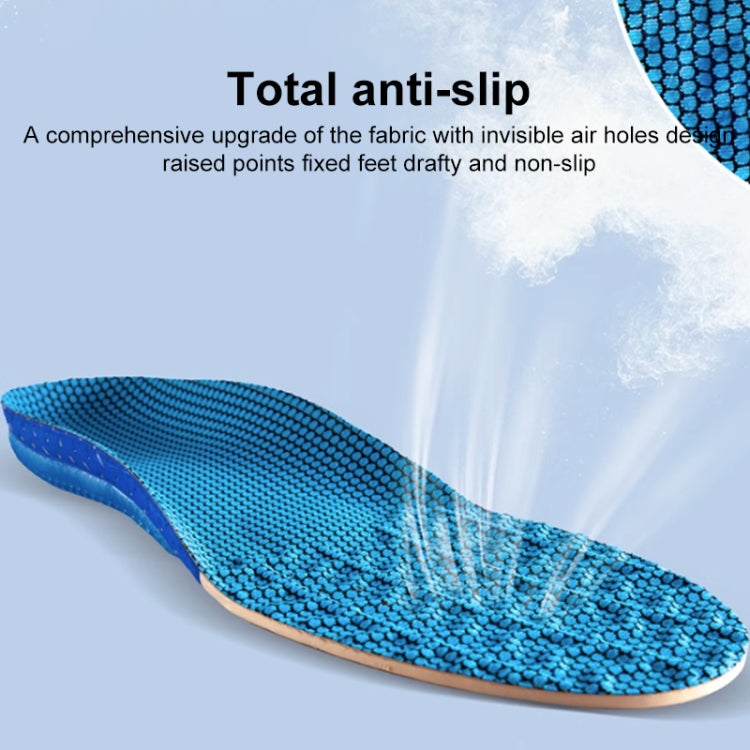 Men Shock Absorbing Sweat Absorbing Breathable Sports Insoles, Size: