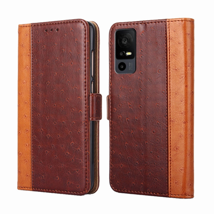 For TCL 40 XE 5G / 40X 5G T601D Ostrich Texture Horizontal Flip Leather Phone Case