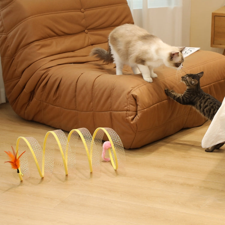 S Type Foldable Cat Tunnel Spring Toy