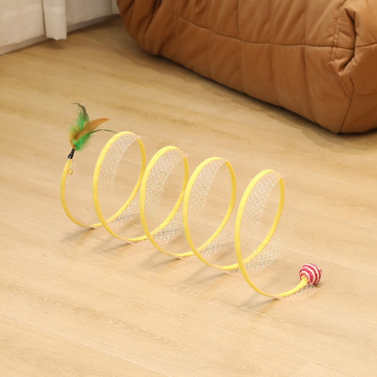 S Type Foldable Cat Tunnel Spring Toy