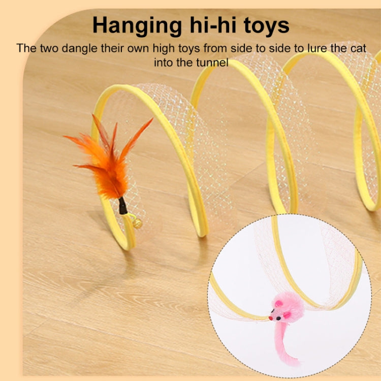S Type Foldable Cat Tunnel Spring Toy