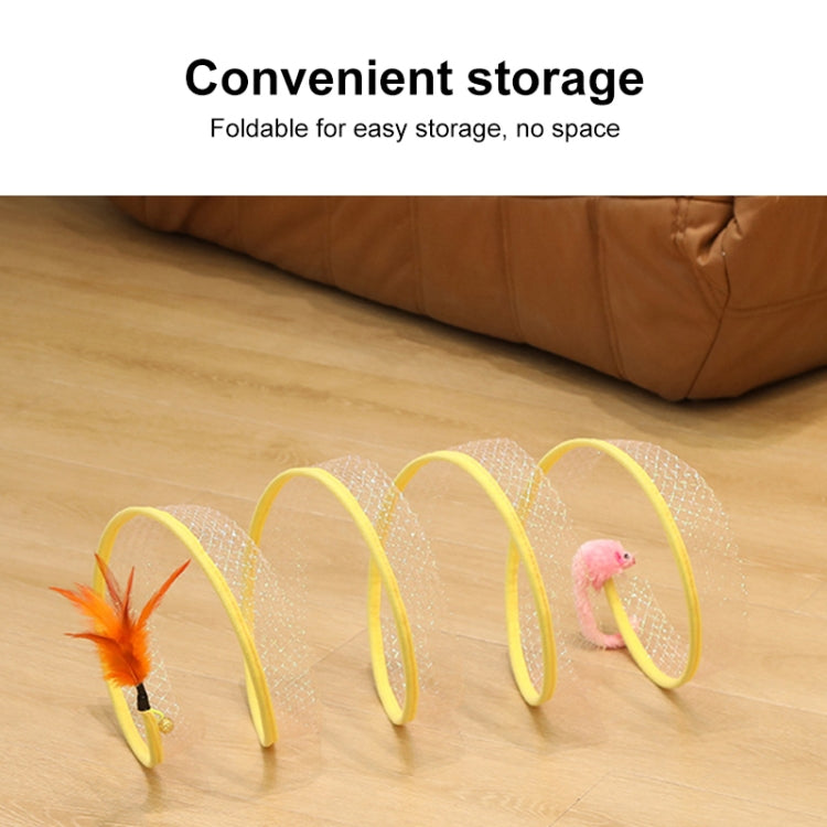 S Type Foldable Cat Tunnel Spring Toy