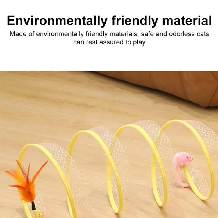 S Type Foldable Cat Tunnel Spring Toy