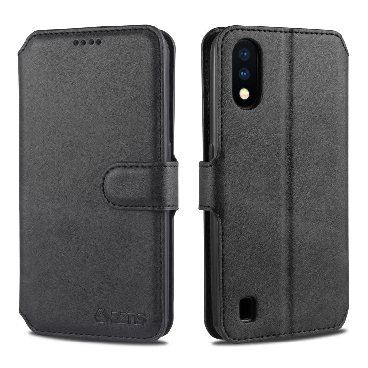 For Samsung Galaxy A01 AZNS Calf Texture Horizontal Flip Leather Case, with Holder & Card Slots & Wallet & Photo Frame
