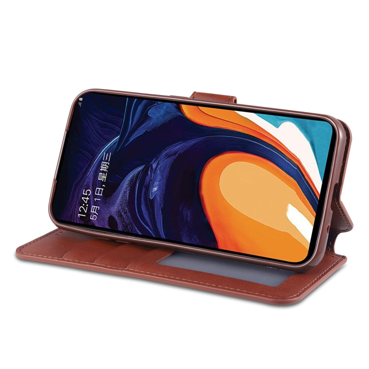 For Samsung Galaxy A01 AZNS Calf Texture Horizontal Flip Leather Case, with Holder & Card Slots & Wallet & Photo Frame