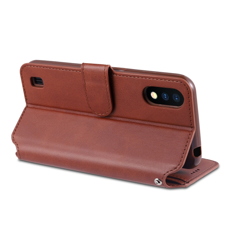 For Samsung Galaxy A01 AZNS Calf Texture Horizontal Flip Leather Case, with Holder & Card Slots & Wallet & Photo Frame