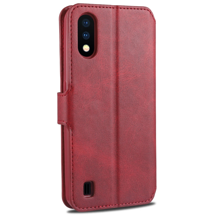 For Samsung Galaxy A01 AZNS Calf Texture Horizontal Flip Leather Case, with Holder & Card Slots & Wallet & Photo Frame