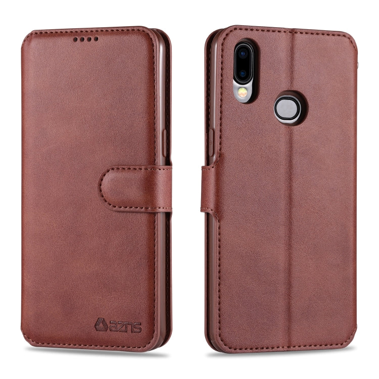 For Samsung Galaxy A10s AZNS Calf Texture Horizontal Flip Leather Case, with Holder & Card Slots & Wallet & Photo Frame