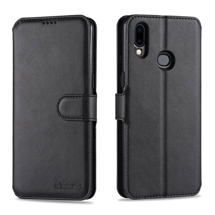 For Samsung Galaxy A10s AZNS Calf Texture Horizontal Flip Leather Case, with Holder & Card Slots & Wallet & Photo Frame