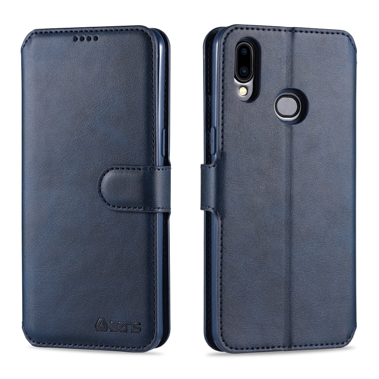 For Samsung Galaxy A10s AZNS Calf Texture Horizontal Flip Leather Case, with Holder & Card Slots & Wallet & Photo Frame