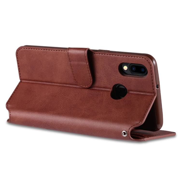 For Samsung Galaxy A10s AZNS Calf Texture Horizontal Flip Leather Case, with Holder & Card Slots & Wallet & Photo Frame