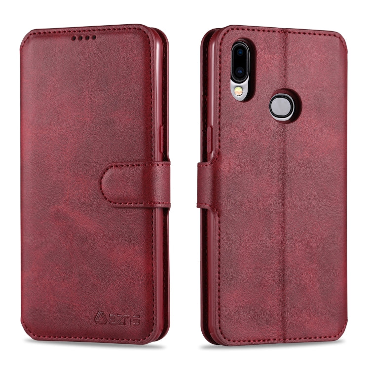 For Samsung Galaxy A10s AZNS Calf Texture Horizontal Flip Leather Case, with Holder & Card Slots & Wallet & Photo Frame
