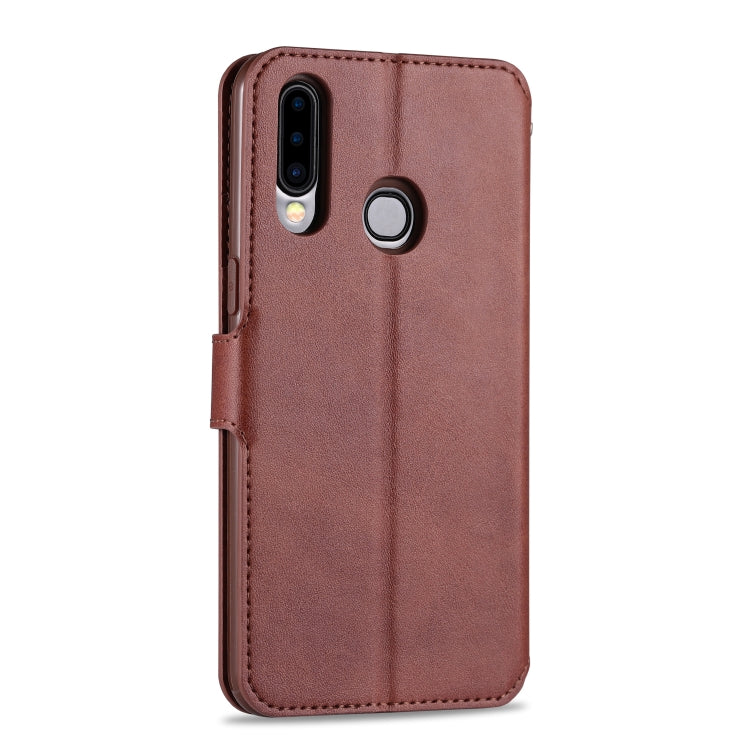 For Samsung Galaxy A20s AZNS Calf Texture Horizontal Flip Leather Case, with Holder & Card Slots & Wallet & Photo Frame
