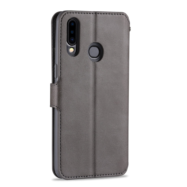 For Samsung Galaxy A20s AZNS Calf Texture Horizontal Flip Leather Case, with Holder & Card Slots & Wallet & Photo Frame
