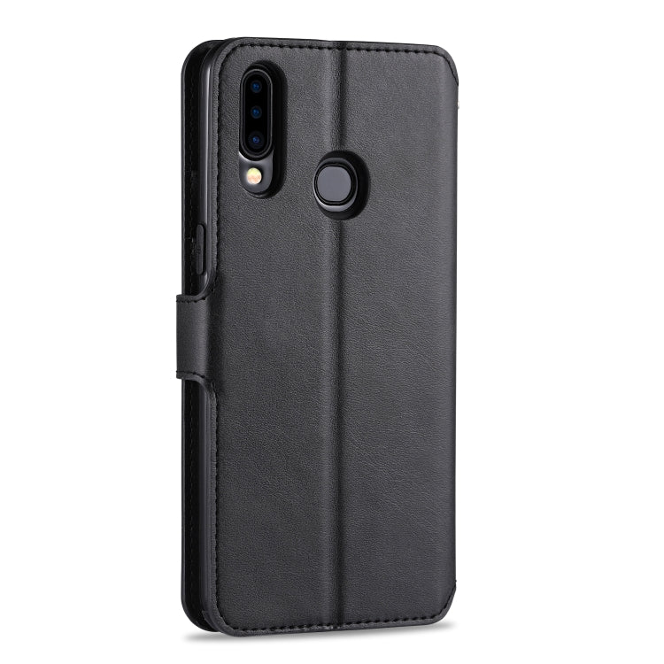 For Samsung Galaxy A20s AZNS Calf Texture Horizontal Flip Leather Case, with Holder & Card Slots & Wallet & Photo Frame