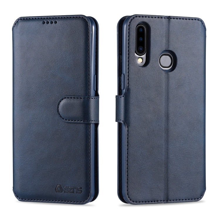 For Samsung Galaxy A20s AZNS Calf Texture Horizontal Flip Leather Case, with Holder & Card Slots & Wallet & Photo Frame