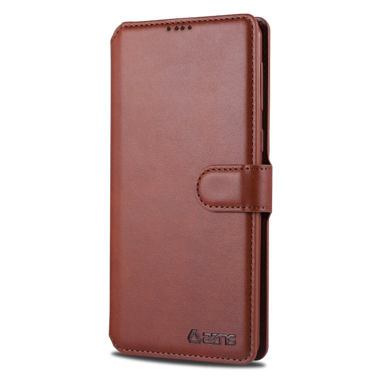 For Samsung Galaxy A21 AZNS Calf Texture Horizontal Flip Leather Case, with Holder & Card Slots & Wallet & Photo Frame