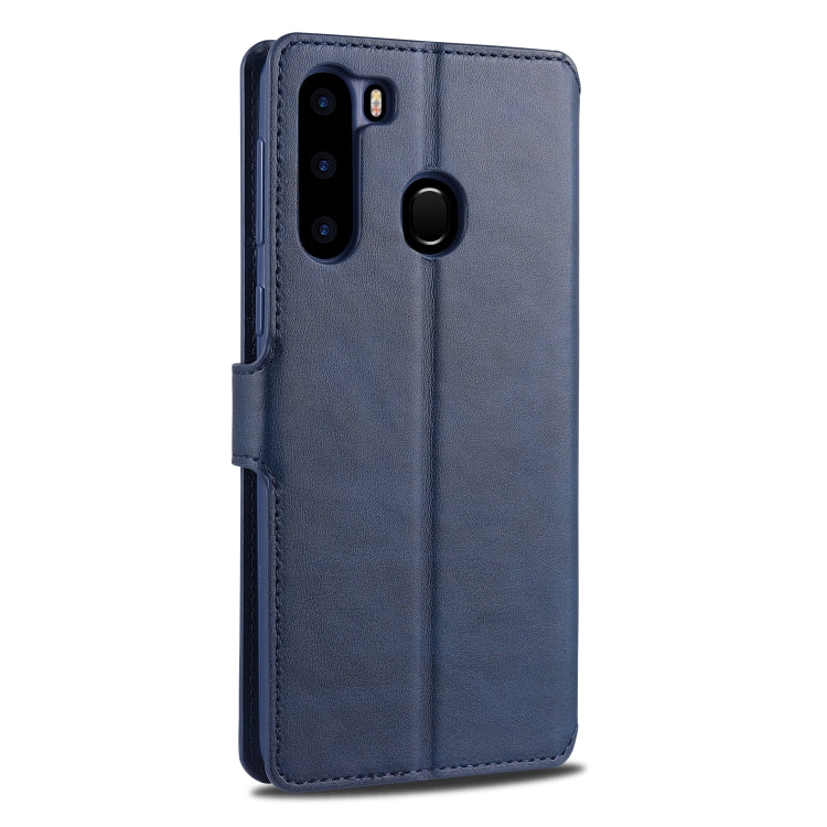 For Samsung Galaxy A21 AZNS Calf Texture Horizontal Flip Leather Case, with Holder & Card Slots & Wallet & Photo Frame
