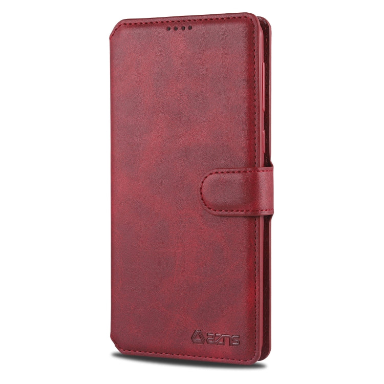 For Samsung Galaxy A21 AZNS Calf Texture Horizontal Flip Leather Case, with Holder & Card Slots & Wallet & Photo Frame