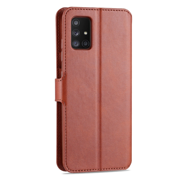 For Samsung Galaxy A51 AZNS Calf Texture Horizontal Flip Leather Case, with Holder & Card Slots & Wallet & Photo Frame