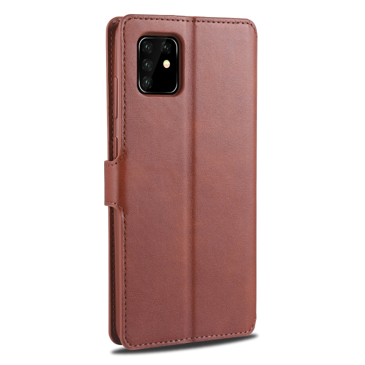 For Samsung Galaxy A81 / Note 10 Lite AZNS Calf Texture Horizontal Flip Leather Case, with Holder & Card Slots & Wallet & Photo Frame