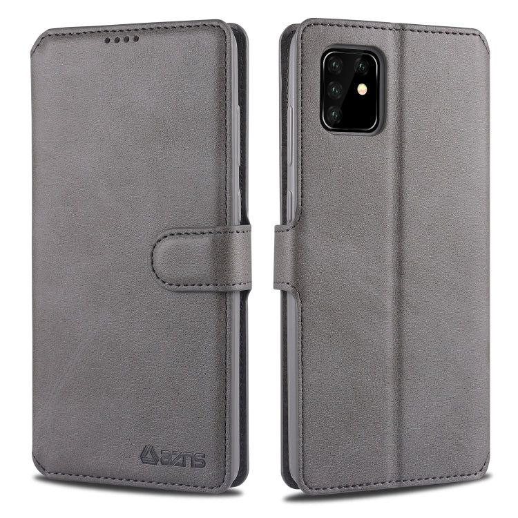 For Samsung Galaxy A81 / Note 10 Lite AZNS Calf Texture Horizontal Flip Leather Case, with Holder & Card Slots & Wallet & Photo Frame